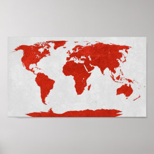 Poster do mapa do mundo