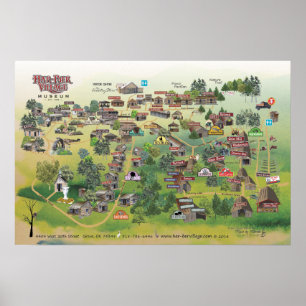 Poster do mapa do museu da vila das Har-Jujubas