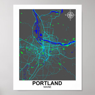 Poster do Mapa do Portland