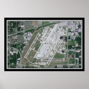Poster do Mapa Metropolitano do Aeroporto de Detro