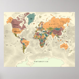 Poster do Mapa Mundial