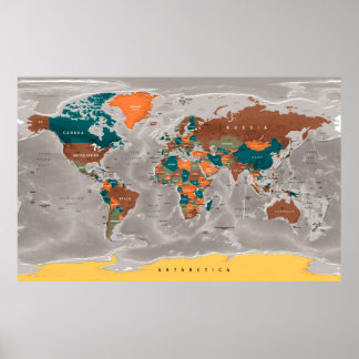 Poster do Mapa Mundial