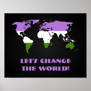 Poster do mapa mundial do orgulho do Orgulho do Ge