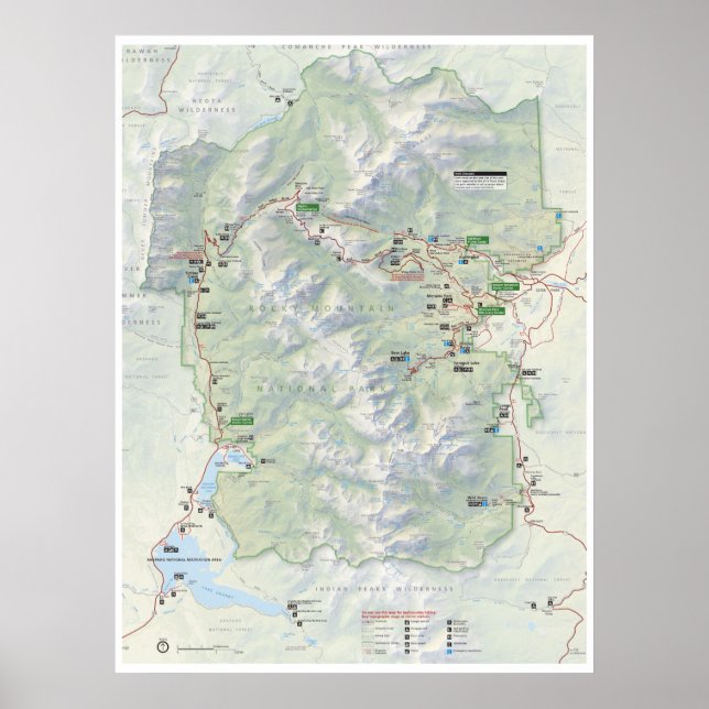 Poster do mapa Rocky Mountain (Colorado) (Frente)