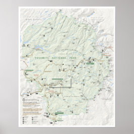 Poster do mapa Yosemite