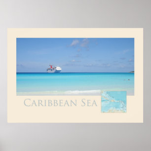 Poster do mar de Caribe