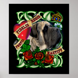 Poster do Mastiff do tatuagem