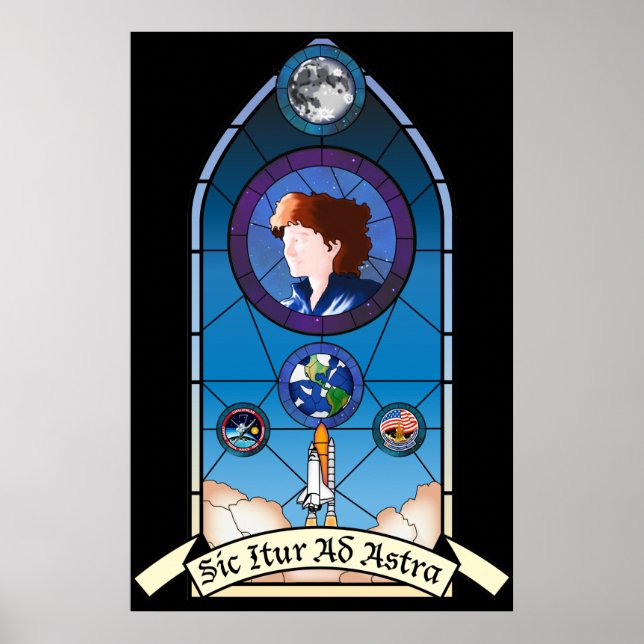 Poster do Memorial Sally Ride (Frente)