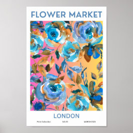 Poster do Mercado de Flores Coloridas de Londres