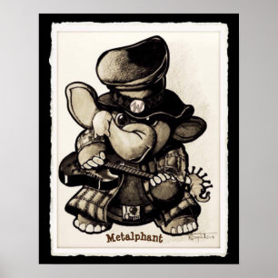 Poster do metal de Metalphant - vários tamanhos &
