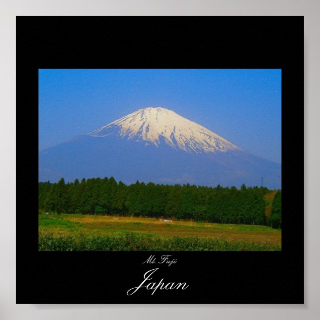Poster do Monte Fuji no Japão. Fuji San. (Frente)