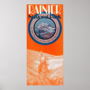 Poster do Monte Rainier - equitação