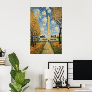 Poster do Monumento a Washington - Arte do Estilo