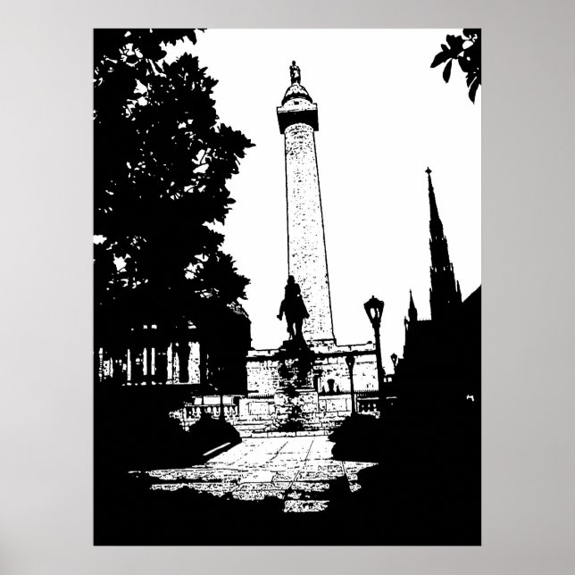 Poster do Monumento Baltimore Washington (Frente)
