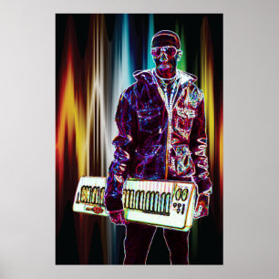poster do músico do teclado de 8,99