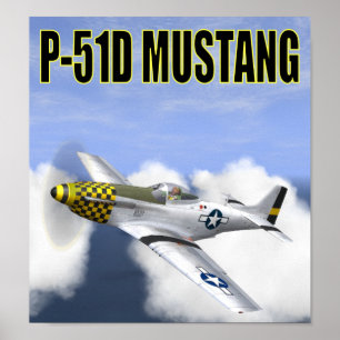POSTER DO MUSTANG DE P-51D
