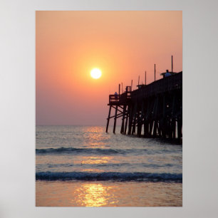 Poster do nascer do sol do cais de Daytona Beach