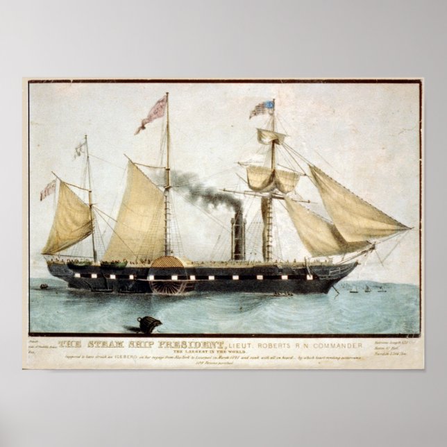 Poster do navio a vapor (Frente)