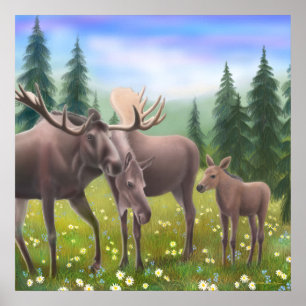 Poster do norte da família dos alces