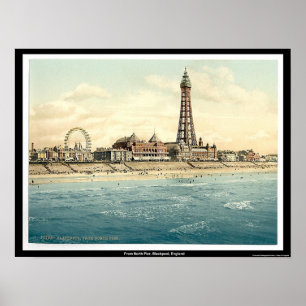 Póster Do North Pier, Blackpool, Inglaterra