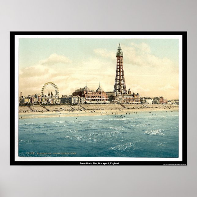Póster Do North Pier, Blackpool, Inglaterra (Frente)