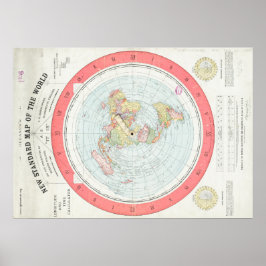 Poster do "NOVO MAPA PADRÃO DO MUNDO" de Gleason