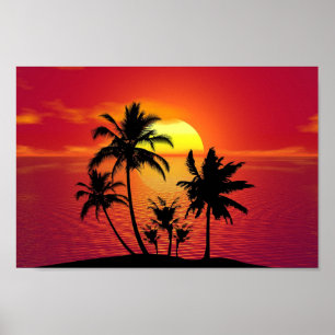 Poster do Oceano Ártico de Palma Sunset