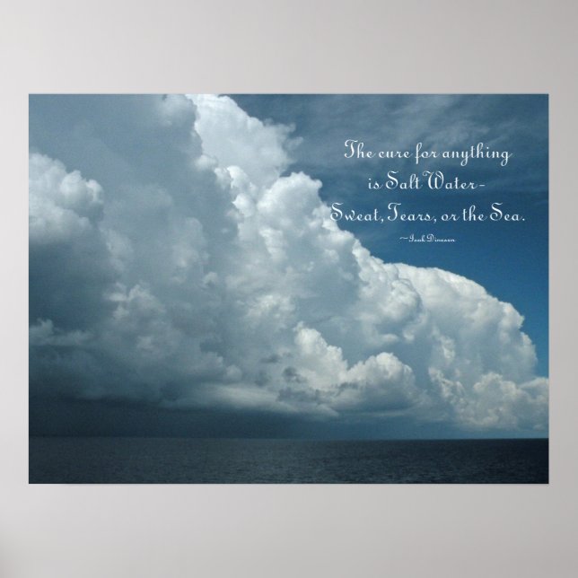 Poster do oceano de cura de água salgada (Frente)