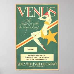 Poster do óleo de motor de "Venus" do vintage