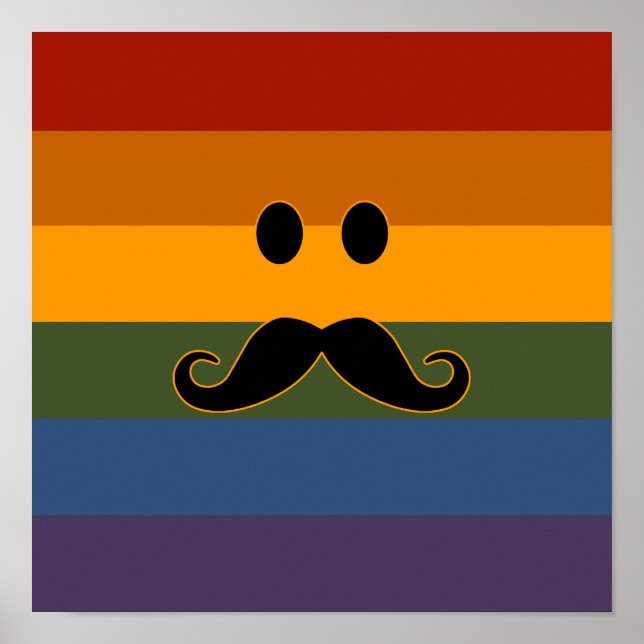 Poster do Orgulho Mustache (Frente)
