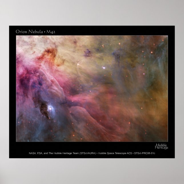 Poster do Orion Nebula M42 HST (Frente)