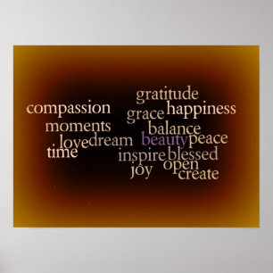 Poster do ouro da alegria e da gratitude