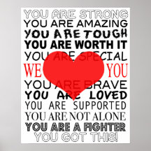 Poster do paciente com Cancer Inspiracional