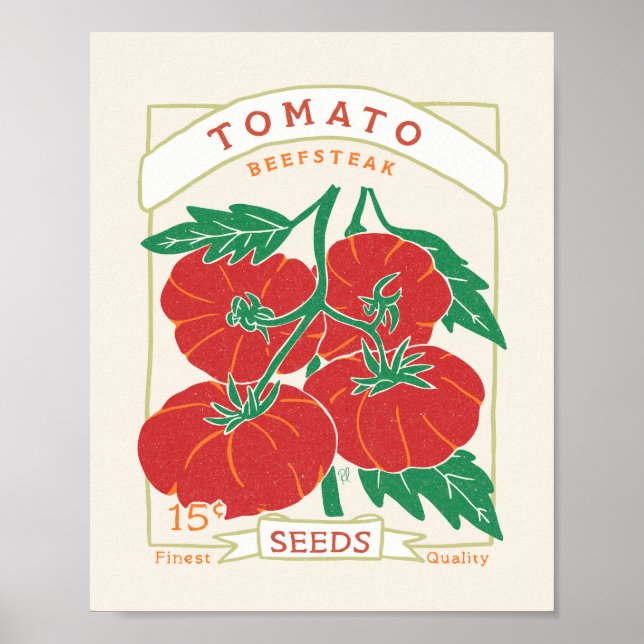 Poster do Pacote de Semente de Tomate Beefsteak (Frente)