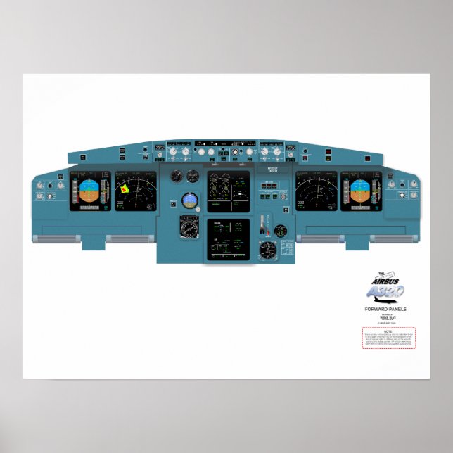 Poster do painel frontal A320 (Frente)