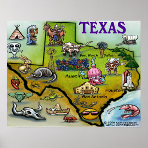 Poster do país do monte de Texas