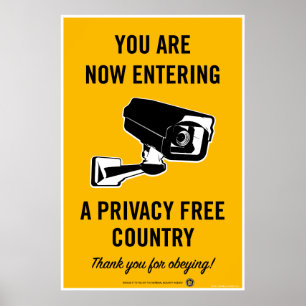 Poster do país livre da privacidade