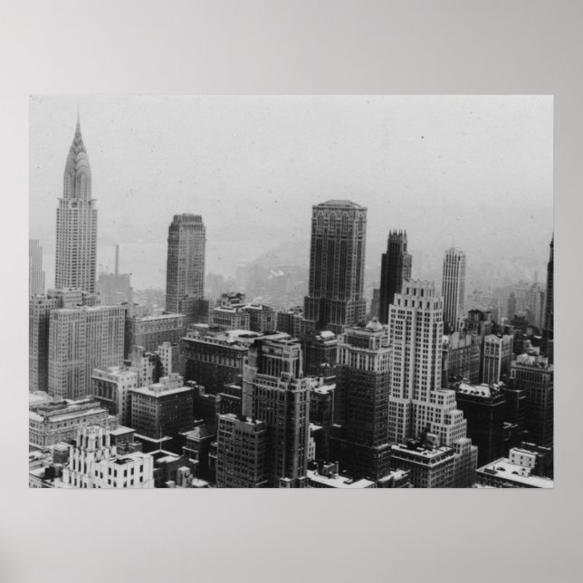 Poster do Panorama Manhattan em Nova Iorque (Frente)