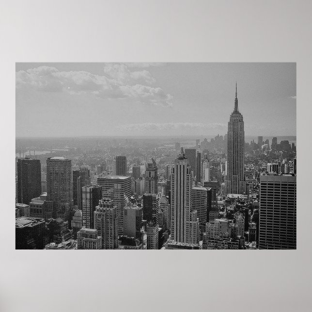 Poster do Panorama Manhattan em Nova Iorque (Frente)