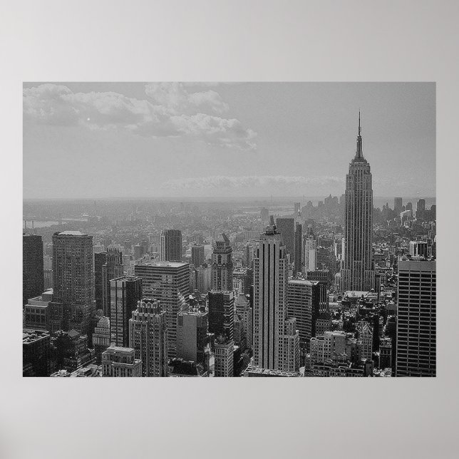 Poster do Panorama Manhattan em Nova Iorque (Frente)