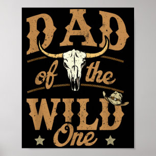 Poster Do Papai Cowboy Selvagem Western Rodeio