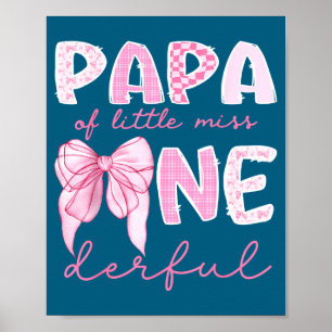 Poster Do Papai Pequena Senhorita Onederful Aniversário