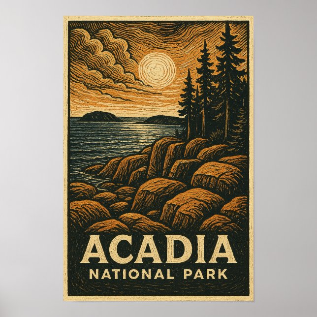 Poster do Parque Nacional Acadia (Frente)