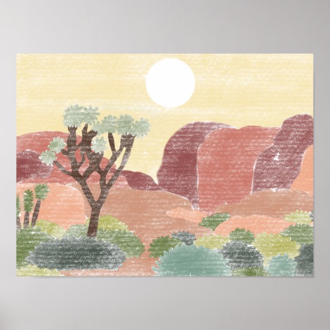 Poster do Parque Nacional de Joshua Tree (Frente)