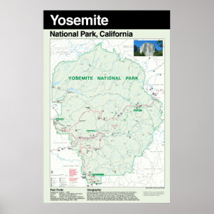 Poster do parque nacional de Yosemite grande