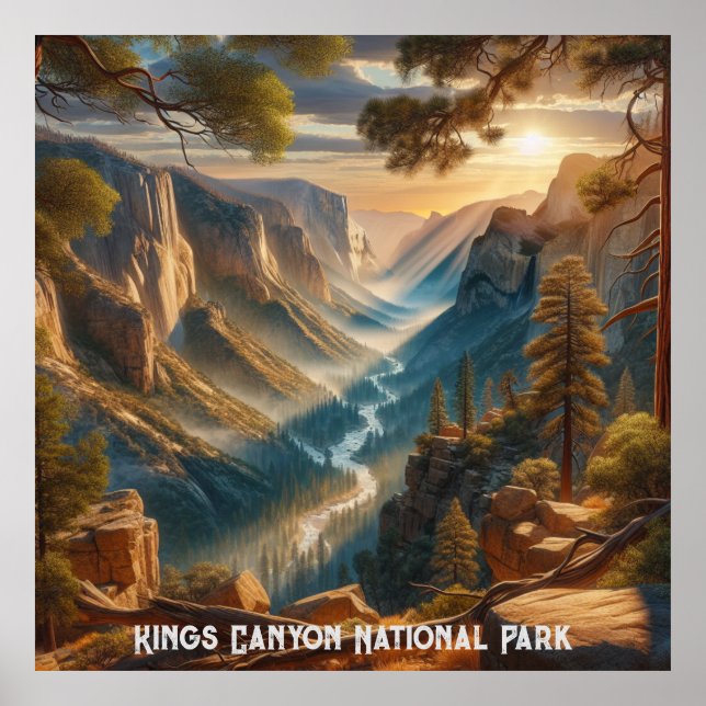 Poster do Parque Nacional do Kings Canyon (Frente)