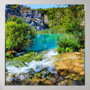 Poster do parque nacional dos lagos Plitvice