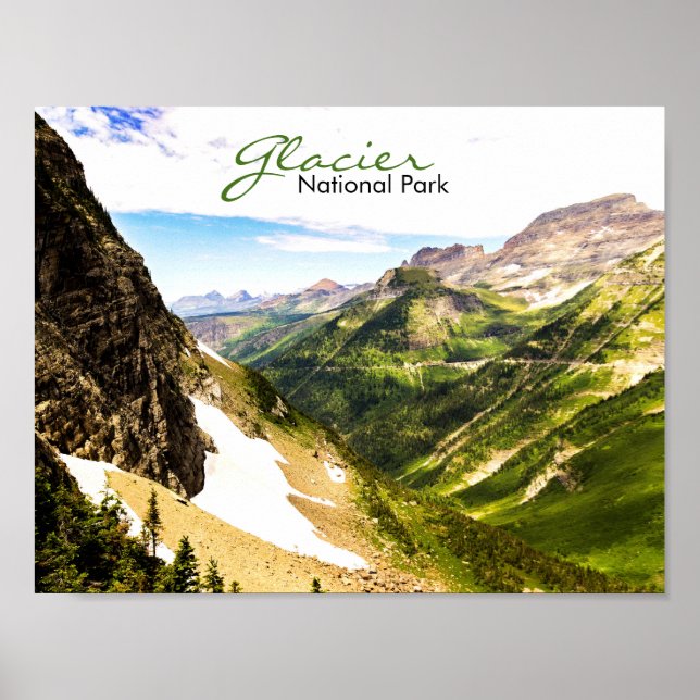 Poster do Parque Nacional Glacier (Frente)