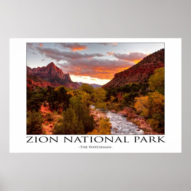 Poster do Parque Nacional Zion (Frente)