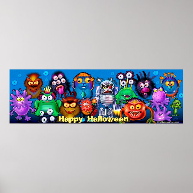 Poster do partido Mixer de Halloween (Frente)